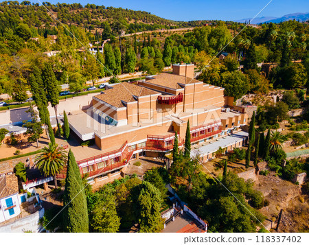 Manuel de Falla Museum aerial panoramic view, Granada 118337402