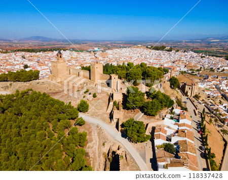 Fortress of Antequera aerial panoramic view, Spain Fortress of Antequera aerial panoramic view, Spain 118337428
