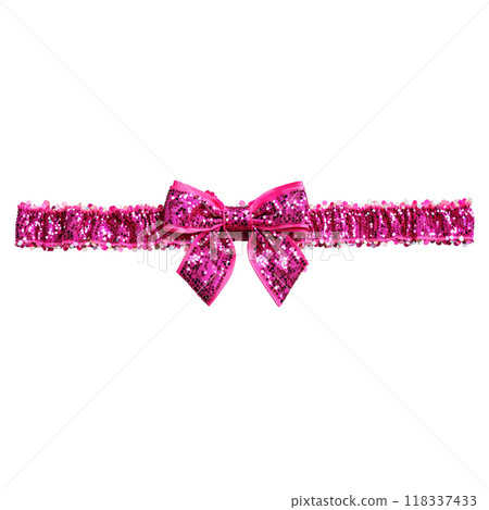 Hot pink garter with sequin details flashy and fun spinning vividly eye catching 118337433