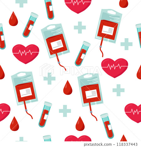 Blood donation pattern with white background Blood donation pattern with white background 118337443