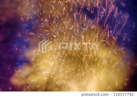 huge night fire on holiday. Dance sparks huge night fire on holiday. Dance sparks 118337792