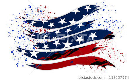Grunge American flag, Memorial Day with American Flag, stripes abstract grunge design, Independence Day modern background, Background with USA painted flag, Independence Day Grunge American flag, Memorial Day with American Flag, stripes abstract grunge design, Independence Day modern background, Background with USA painted flag, Independence Day 118337974