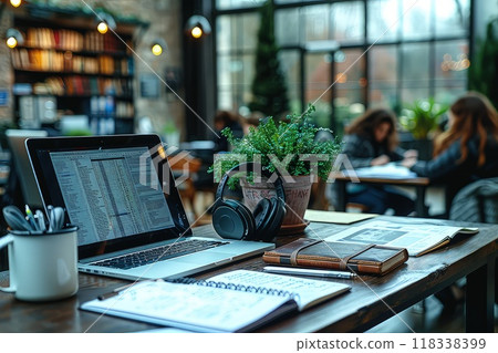 Freelancer's working place. 118338399