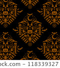 Halloween vector background ornament illustration 118339327