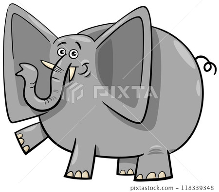funny cartoon elephant wild animal character funny cartoon elephant wild animal character 118339348