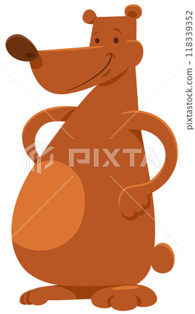 cartoon brown bear wild animal character 118339352