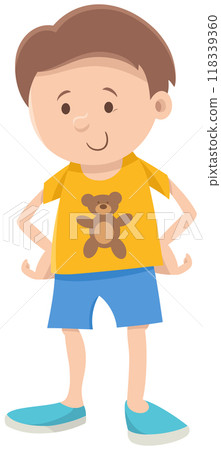 cute cartoon little boy character 118339360