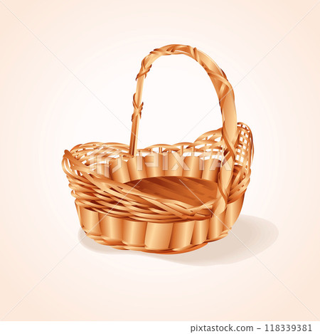 Vector illustration of wicker basket for your design 118339381