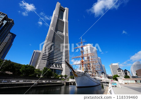 Nihon Maru and Landmark Tower Nihon Maru and Landmark Tower 118339460