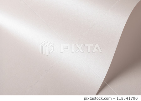 Beige and white texture with Christmas overlay and glossy shine Curved, wavy sheet structure with 118341790