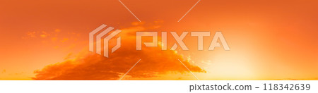 360 panorama of glowing sunset sky with bright pink Cirrus clouds. HDR 360 seamless spherical panorama. Full zenith or sky dome sky replacement for aerial drone panoramas. Climate and weather change. 360 panorama of glowing sunset sky with bright pink Cirrus clouds. HDR 360 seamless spherical panorama. Full zenith or sky dome sky replacement for aerial drone panoramas. Climate and weather change. 118342639