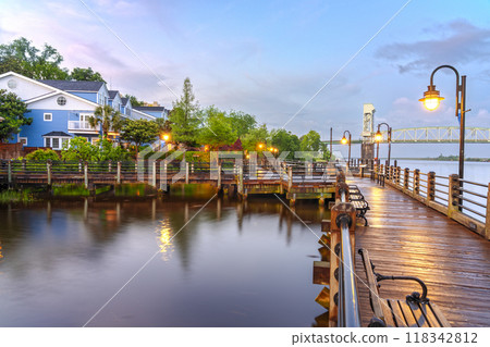 Wilmington, North Carolina, USA on the Riverwalk Wilmington, North Carolina, USA on the Riverwalk 118342812