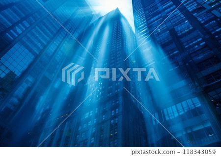 Abstract heavenly background with ray light 118343059