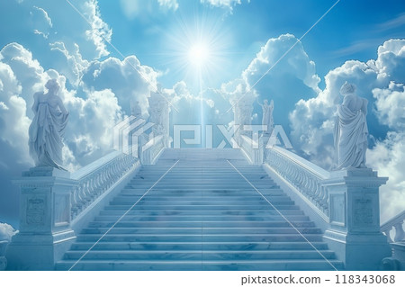 Stairway to heaven in heavenly, Religion background Stairway to heaven in heavenly, Religion background 118343068