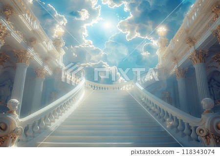 Stairway to heaven in heavenly, Religion background Stairway to heaven in heavenly, Religion background 118343074