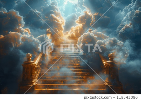 Stairway to heaven in heavenly, Religion background Stairway to heaven in heavenly, Religion background 118343086