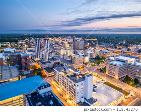 Peoria, Illinois, USA Skyline at Dusk Peoria, Illinois, USA Skyline at Dusk 118343270