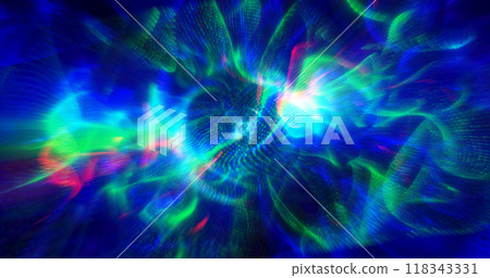 An abstract, ethereal blue and black swirl pattern, creating a sense of mystery and depth, ideal for use in futuristic, sci-fi, or tech-related visual projects 118343331