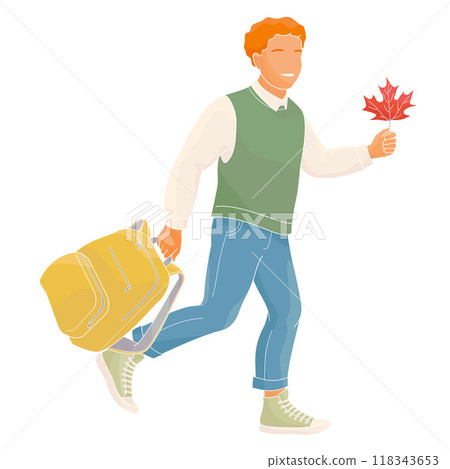 schoolboy in school uniform with backpack schoolboy in school uniform with backpack 118343653