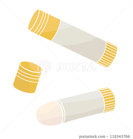 two glue stick, one of them open and one closed two glue stick, one of them open and one closed 118343766