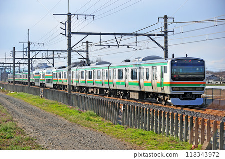 高崎線 岡部深谷 JR 東日本 E231 系 1000 系 U536 編組(小山) 高崎線 岡部深谷 JR 東日本 E231 系 1000 系 U536 編組(小山) 118343972