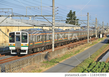 高崎線 深谷岡部 JR 東日本 211 系列 C10 編組(高崎) 高崎線 深谷岡部 JR 東日本 211 系列 C10 編組(高崎) 118343993