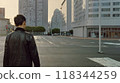 Man walking in the city 118344259