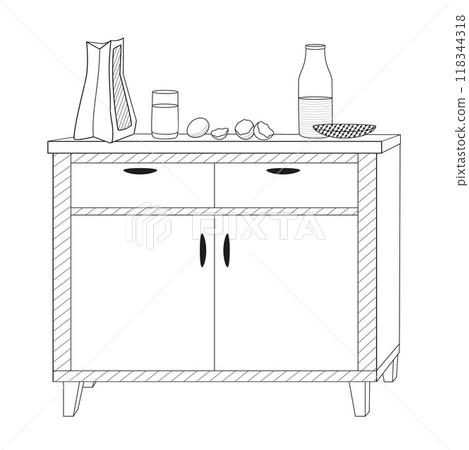 kitchen furniture cupboard 118344318