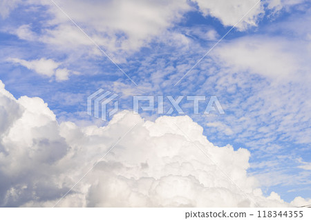 Autumn sky and clouds with a hint of summer Autumn sky and clouds with a hint of summer 118344355