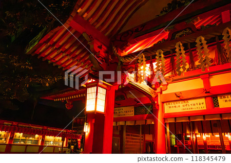 Fushimi Inari Taisha by night, in Kyoto, Japan 118345479
