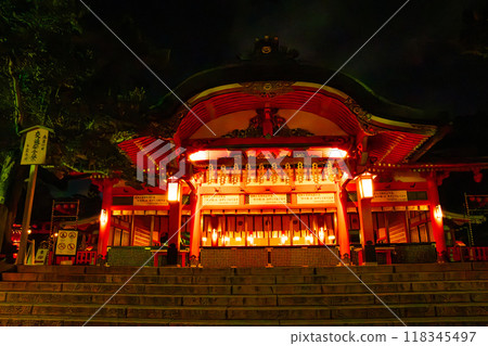 Fushimi Inari Taisha by night, in Kyoto, Japan 118345497