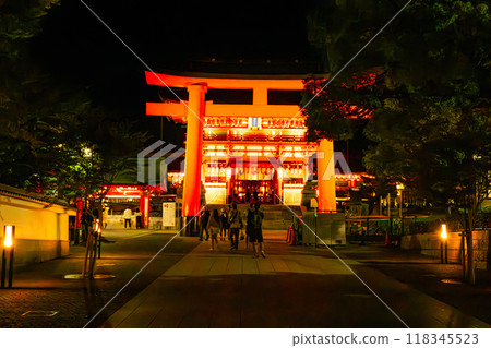 Fushimi Inari Taisha by night, in Kyoto, Japan 118345523