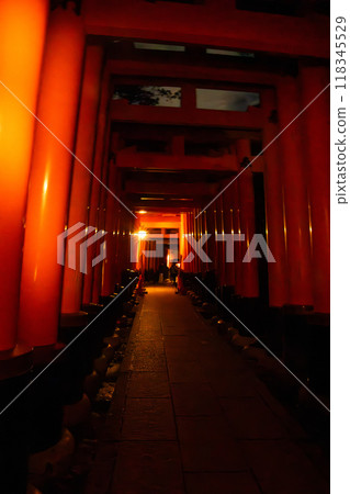 Fushimi Inari Taisha by night, in Kyoto, Japan 118345529