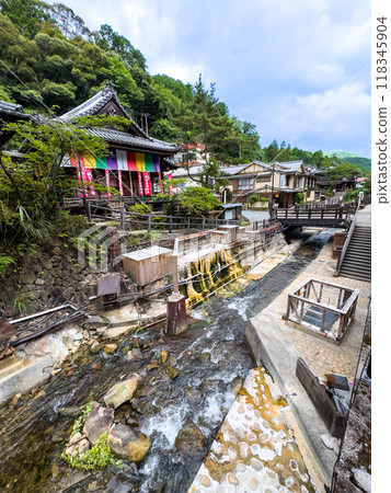 Yunomine onsen Yuzutsu, onsen village in Wakayama, Japan 118345904
