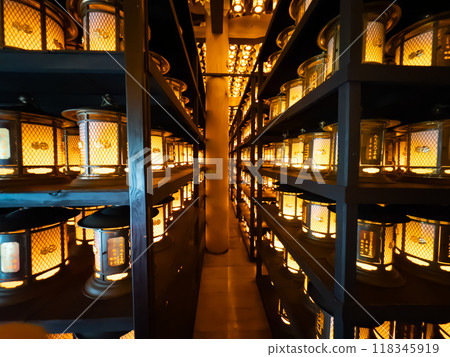 Torodo Hall, the Hall of Lanterns, in Okunoin, Wakayama, Japan Torodo Hall, the Hall of Lanterns, in Okunoin, Wakayama, Japan 118345919