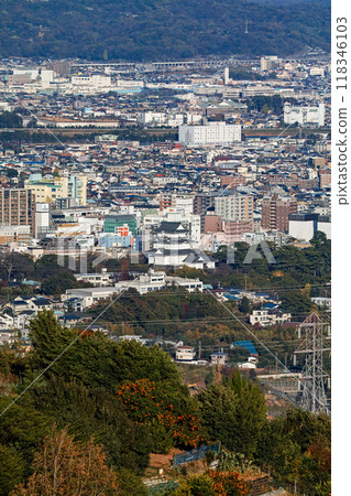 Kanagawa Prefecture / Odawara Castle and surrounding scenery seen from Ishigakiyama Ichiya Castle (Ishigakiyama Castle / Ishigakiyama Ichiya Castle Historical Park) 118346103