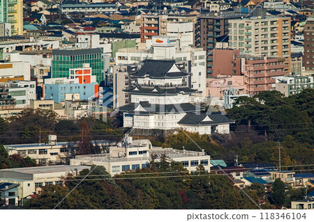 Kanagawa Prefecture / Odawara Castle and surrounding scenery seen from Ishigakiyama Ichiya Castle (Ishigakiyama Castle / Ishigakiyama Ichiya Castle Historical Park) 118346104