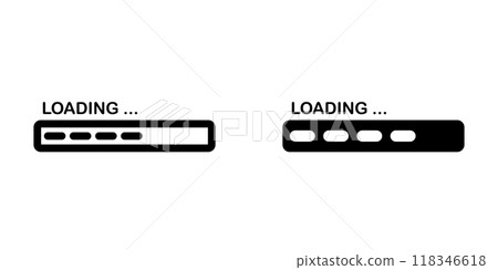 Loading bar icon template Loading bar icon template 118346618