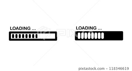 Loading bar icon template Loading bar icon template 118346619
