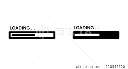 Loading bar icon template Loading bar icon template 118346620
