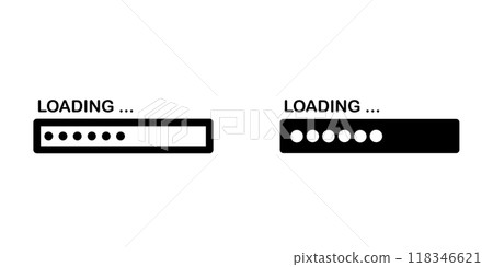Loading bar icon template Loading bar icon template 118346621