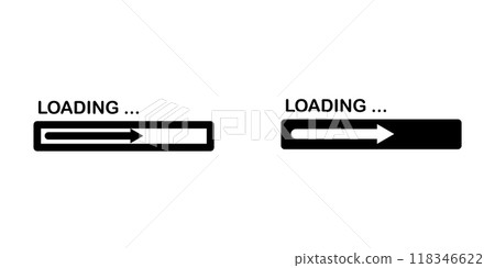 Loading bar icon template Loading bar icon template 118346622