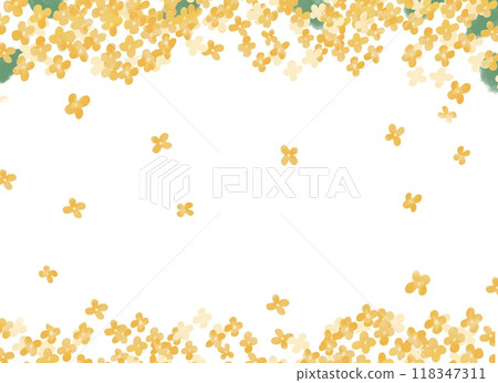 水彩風格桂花背景圖 水彩風格桂花背景圖 118347311