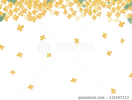 Watercolor style Osmanthus background illustration Watercolor style Osmanthus background illustration 118347313