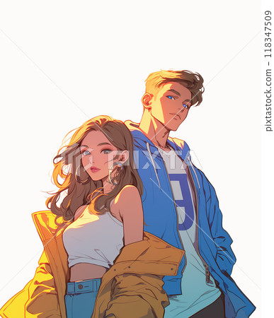 Stylish couple on a date 118347509