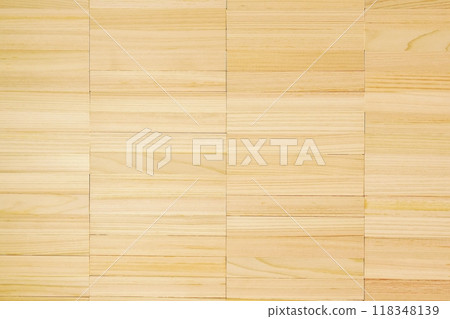 Small, evenly cut boards made from scraps of Tono cypress for crafting. 118348139