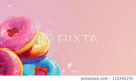 Colorful donut illustration 118348170