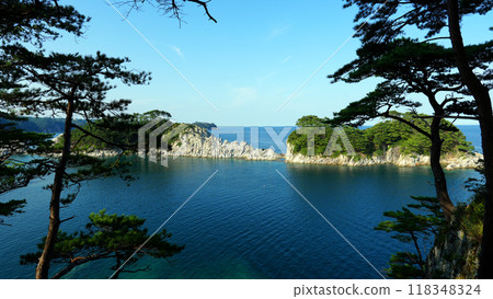Jodogahama Beach as seen from the observation deck Jodogahama Beach as seen from the observation deck 118348324