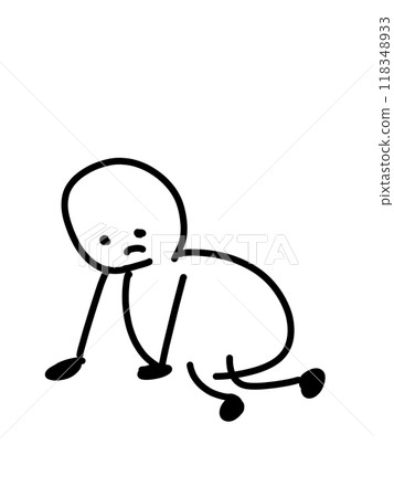 一個憂鬱症患者的鬆散插圖 118348933