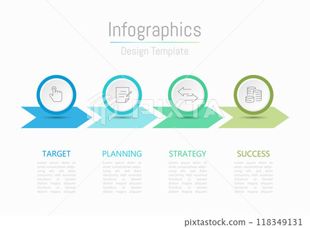Infographic 4 options design elements for your business data. Vector Illustration. Infographic 4 options design elements for your business data. Vector Illustration. 118349131